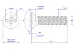 Cross-recessed-raised-countersunk-head-screw-M8X14