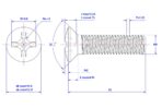 Cross-recessed-raised-countersunk-head-screw-M8X50