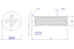 Crosss-recessed-mushroom-screw-M2X10
