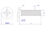 Crosss-recessed-mushroom-screw-M3X10