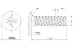 Crosss-recessed-mushroom-screw-M4X100