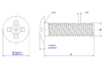 Crosss-recessed-mushroom-screw-M6X22