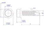 Hex-Flange-Self-Drilling-Screw-M3.9X50