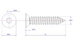 Hex-socket-countersunk-Self-Tapping-Screw-M2.6X12