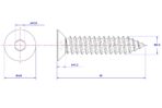 Hex-socket-countersunk-Self-Tapping-Screw-M2.6X16