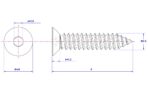 Hex-socket-countersunk-Self-Tapping-Screw-M2.6X8