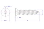 Hex-socket-countersunk-Self-Tapping-Screw-M4X30