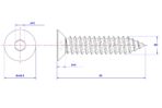 Hex-socket-countersunk-Self-Tapping-Screw-M5X65