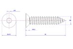 Hex-socket-countersunk-Self-Tapping-Screw-M8X40