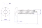 Hexagon-socket-pan-head-self-tapping-screw-M2X10