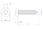 Hexagon-socket-pan-head-self-tapping-screw-M4X45