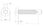 Hexagon-socket-pan-head-self-tapping-screw-M4X8