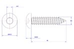 Hexagon-socket-pan-head-self-tapping-screw-M5X90