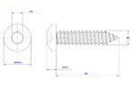 Hexagon-socket-pan-head-self-tapping-screw-M6X100