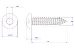 Hexagon-socket-pan-head-self-tapping-screw-M6X40