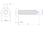 Hexagon-socket-pan-head-self-tapping-screw-M6X60