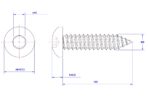 Hexagon-socket-pan-head-self-tapping-screw-M8X100