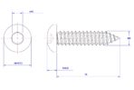 Hexagon-socket-pan-head-self-tapping-screw-M8X70