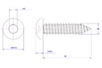 Hexagon-socket-pan-head-self-tapping-screw-M8X80