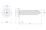 Phillips-hex-flange-Self-Tapping-Screw-M10X40