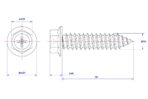 Phillips-hex-flange-Self-Tapping-Screw-M10X50
