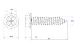 Phillips-hex-flange-Self-Tapping-Screw-M10X60