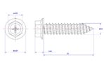 Phillips-hex-flange-Self-Tapping-Screw-M10X70