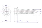 Phillips-hex-flange-Self-Tapping-Screw-M10X90