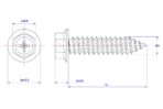 Phillips-hex-flange-Self-Tapping-Screw-M3X12