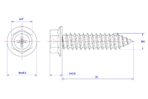Phillips-hex-flange-Self-Tapping-Screw-M4X35