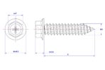 Phillips-hex-flange-Self-Tapping-Screw-M4X8