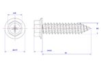 Phillips-hex-flange-Self-Tapping-Screw-M5X50