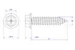 Phillips-hex-flange-Self-Tapping-Screw-M5X70