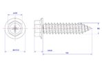 Phillips-hex-flange-Self-Tapping-Screw-M6X100