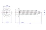 Phillips-hex-flange-Self-Tapping-Screw-M6X12