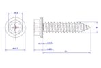 Phillips-hex-flange-Self-Tapping-Screw-Serrated-M3X30