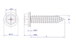 Phillips-hex-flange-Self-Tapping-Screw-Serrated-M3X8