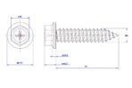 Phillips-hex-flange-Self-Tapping-Screw-Serrated-M5X30
