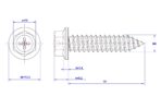 Phillips-hex-flange-Self-Tapping-Screw-Serrated-M6X18