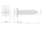 Phillips-hex-flange-Self-Tapping-Screw-Serrated-M8X45