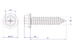Phillips-hex-flange-Self-Tapping-Screw-Serrated-M8X50