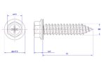Phillips-hex-flange-Self-Tapping-Screw-Serrated-M8X65