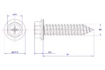 Phillips-hex-flange-Self-Tapping-Screw-Serrated-M8X80