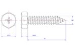 Phillips-hex-head-Self-Tapping-Screw-M3X14