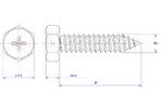 Phillips-hex-head-Self-Tapping-Screw-M3X25
