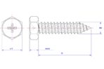 Phillips-hex-head-Self-Tapping-Screw-M4X10