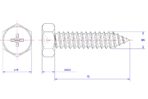 Phillips-hex-head-Self-Tapping-Screw-M5X12