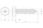 Phillips-hex-head-Self-Tapping-Screw-M5X35