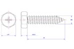 Phillips-hex-head-Self-Tapping-Screw-M5X40
