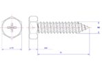 Phillips-hex-head-Self-Tapping-Screw-M6X14